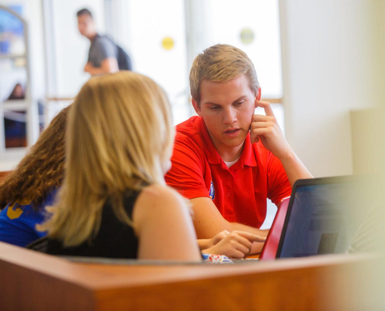 Students working from computers.